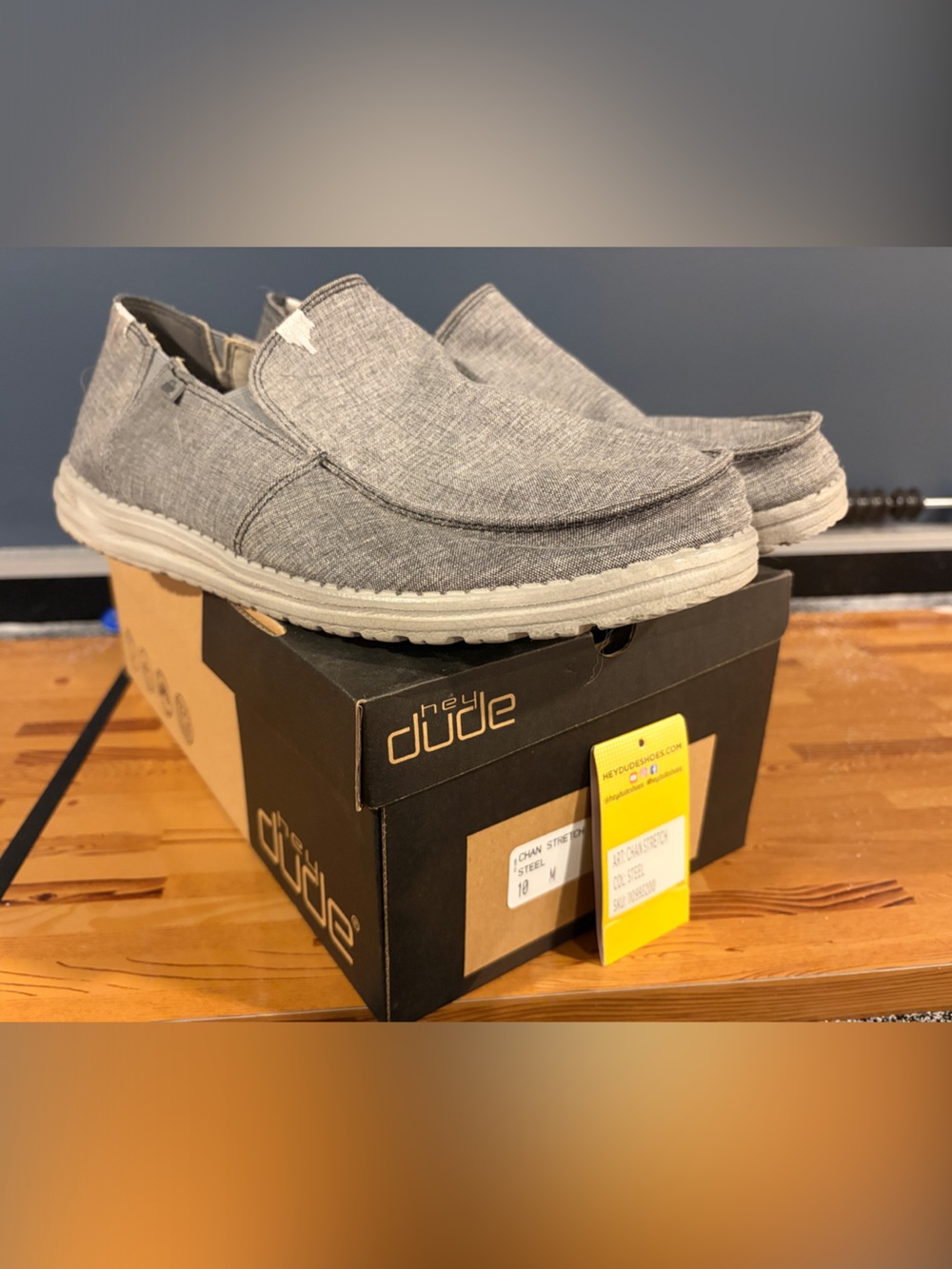 Hey Dude Gray Slip-On Loafers for Men
